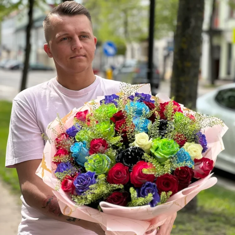 bukiet mix kolorow roz