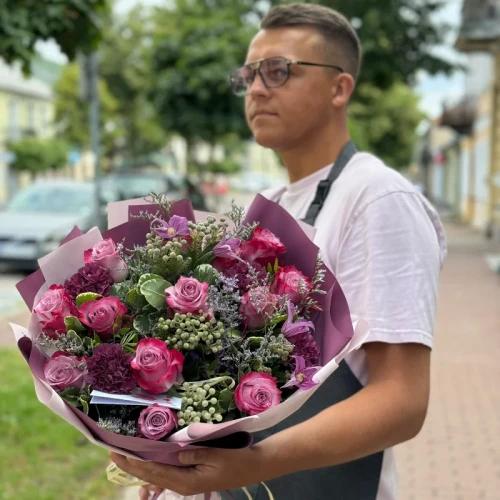 wrzosowa elegancja bukiet kwiatow