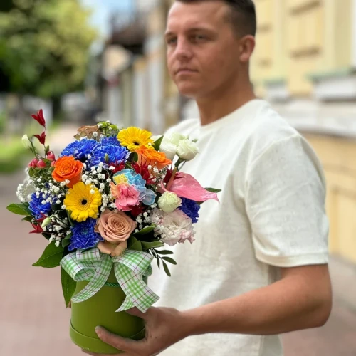 flower box zielone pudełeczko