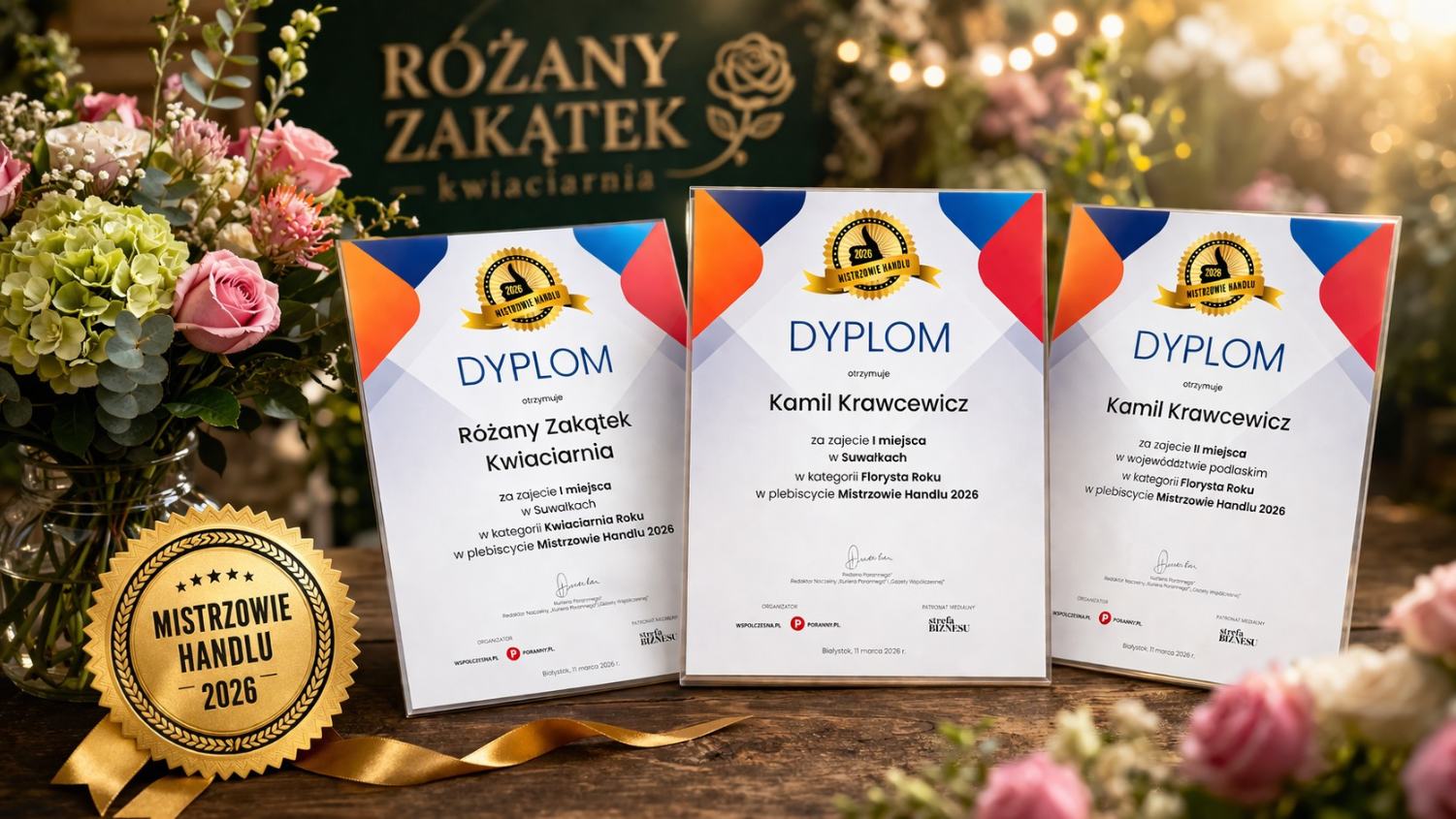 Różany Zakątek z trzema wyróżnieniami w plebiscycie Mistrzowie Handlu 2026