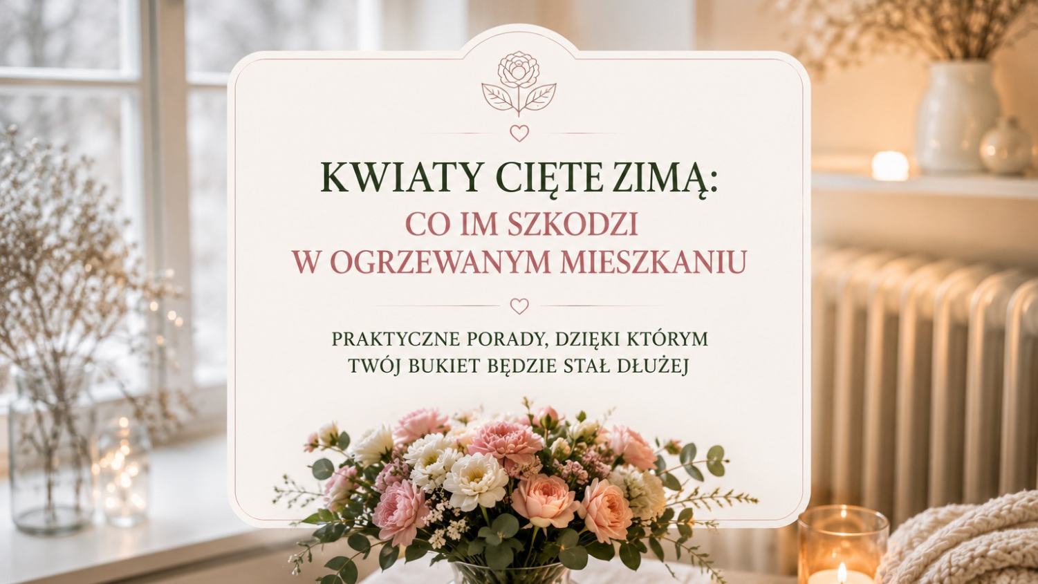 Kwiaty cięte zimą: co im szkodzi w domu