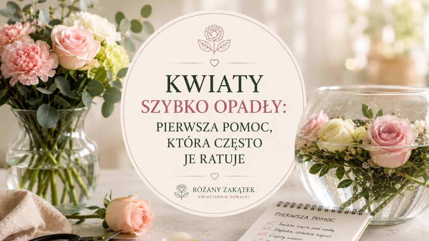 Kwiaty szybko opadły: pierwsza pomoc dla bukietu